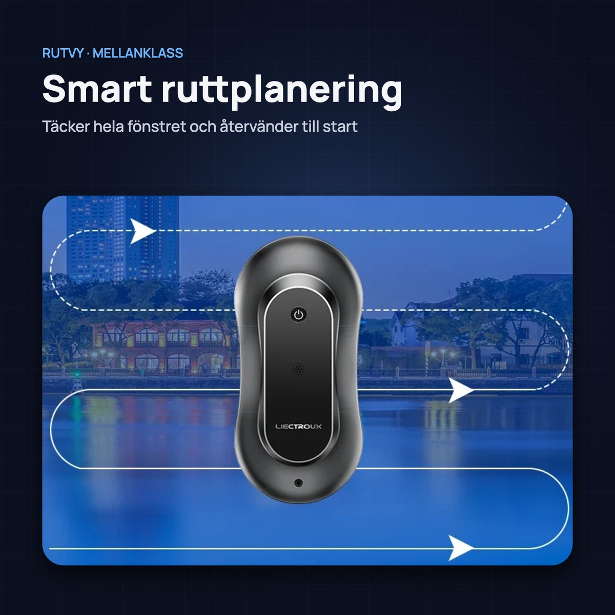 Smart ruttplanering – täcker hela fönstret