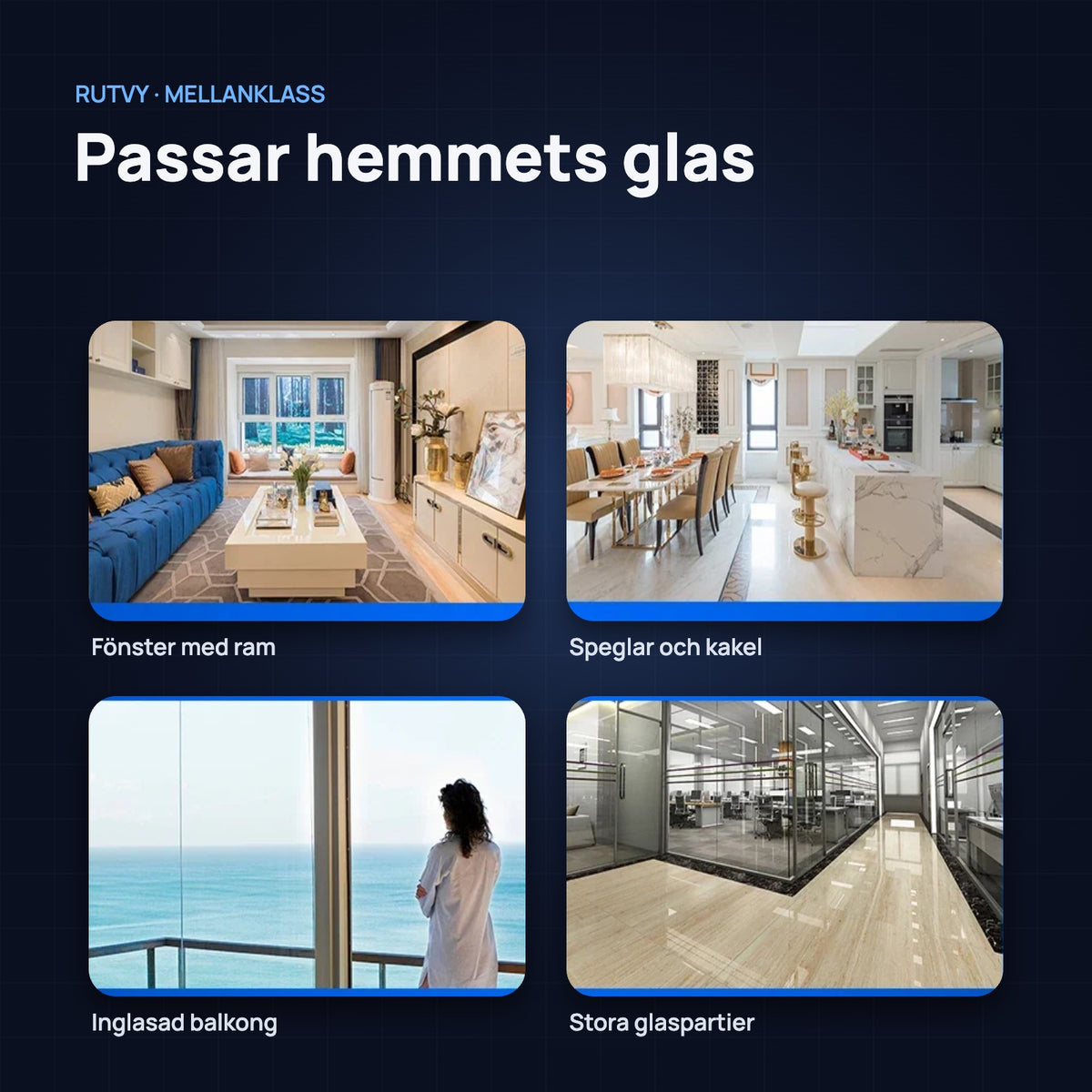 Passar hemmets glas – fönster, speglar, balkong