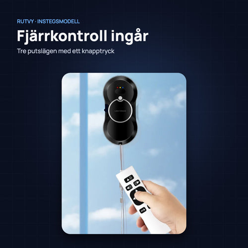 Fjärrkontroll ingår – tre putslägen