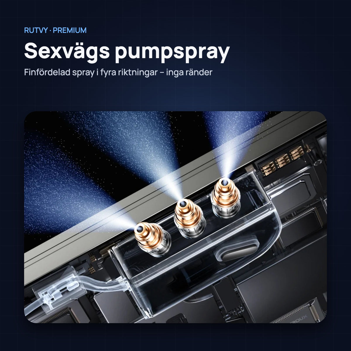 Sexvägs pumpspray